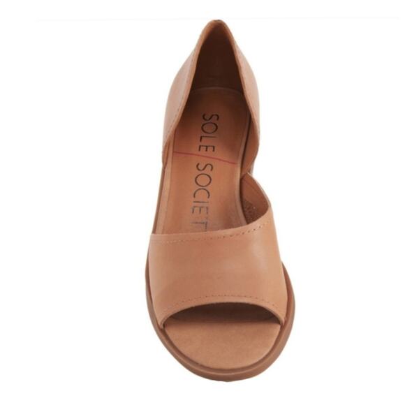 NEW Sole Society Women's Leather Sandal with Stacked Heel - Picture 3 of 8